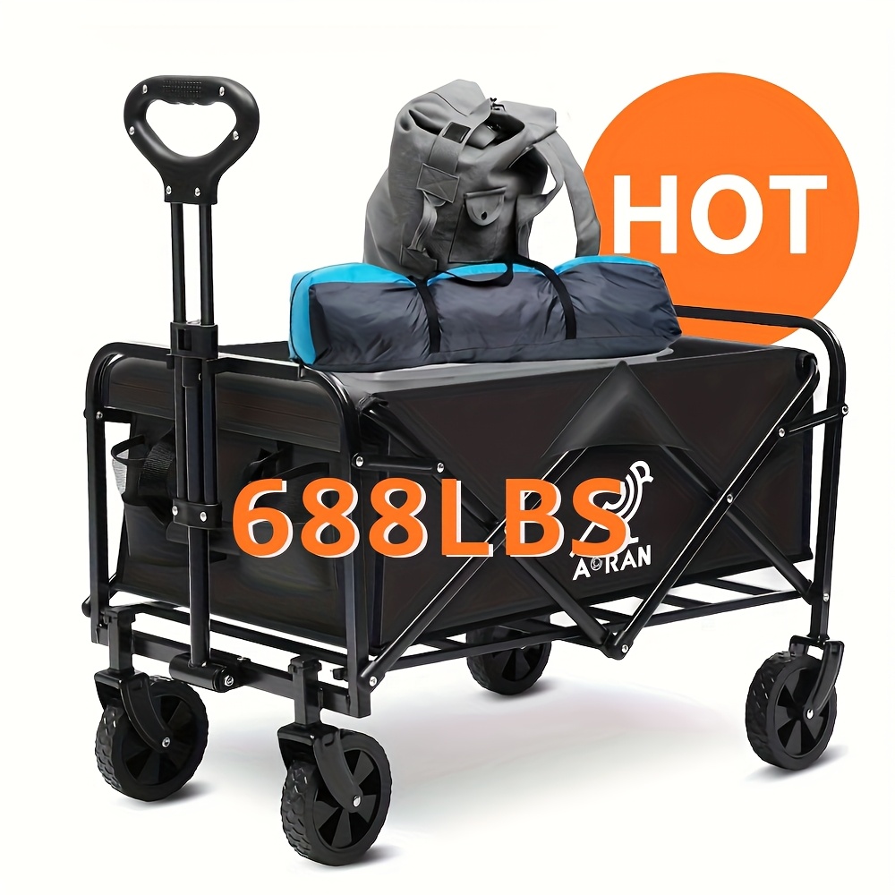 TEMU Vehículo de transporte plegable para equipo de atletismo - de acero inoxidable y material de tela Oxford 600D, no requiere , carrito de compras