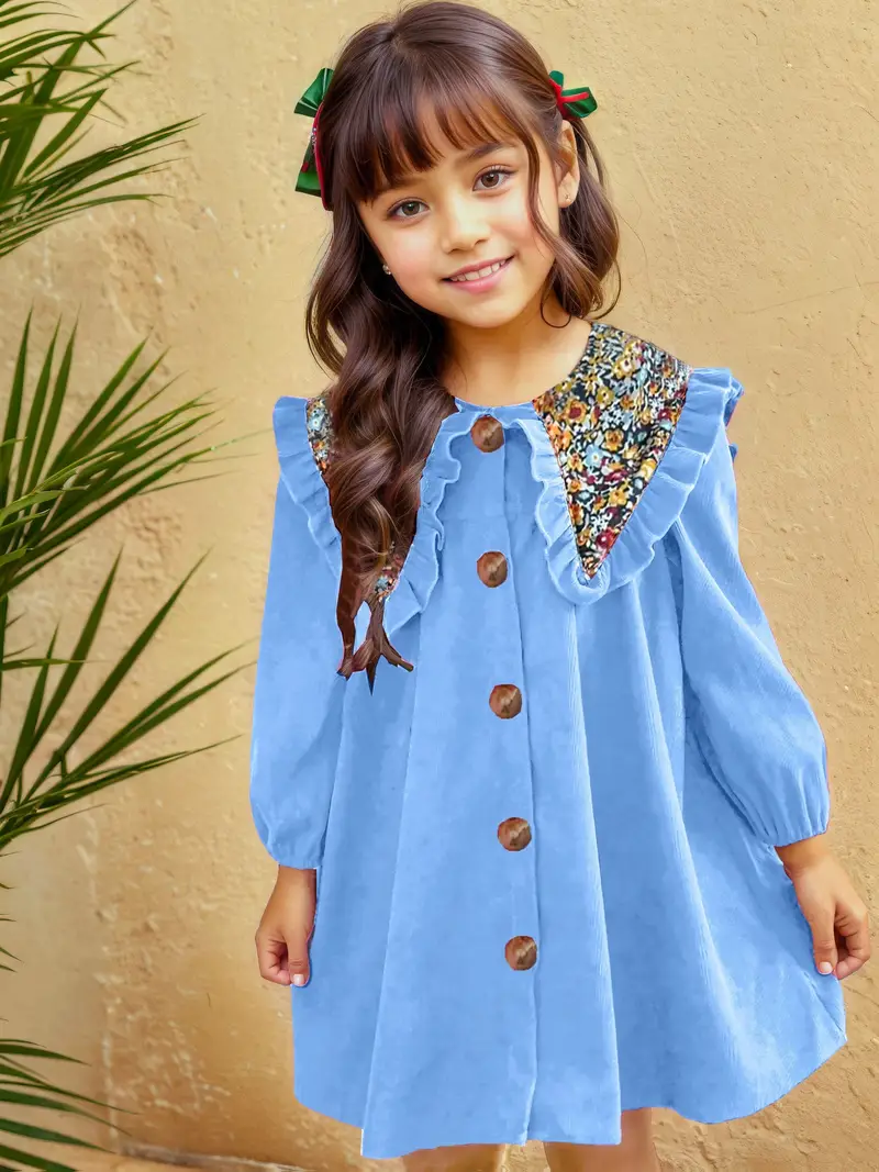 girls pink and green floral corduroy dress fall winter fall family outfits for you + her! ---> Never Too Late Olive Green Corduroy Dress ---> Girls: All I Could Want Green Floral Print Dress #shopthemint #boutique #onlineshopping #styledaily #getthelook #everydayfashion