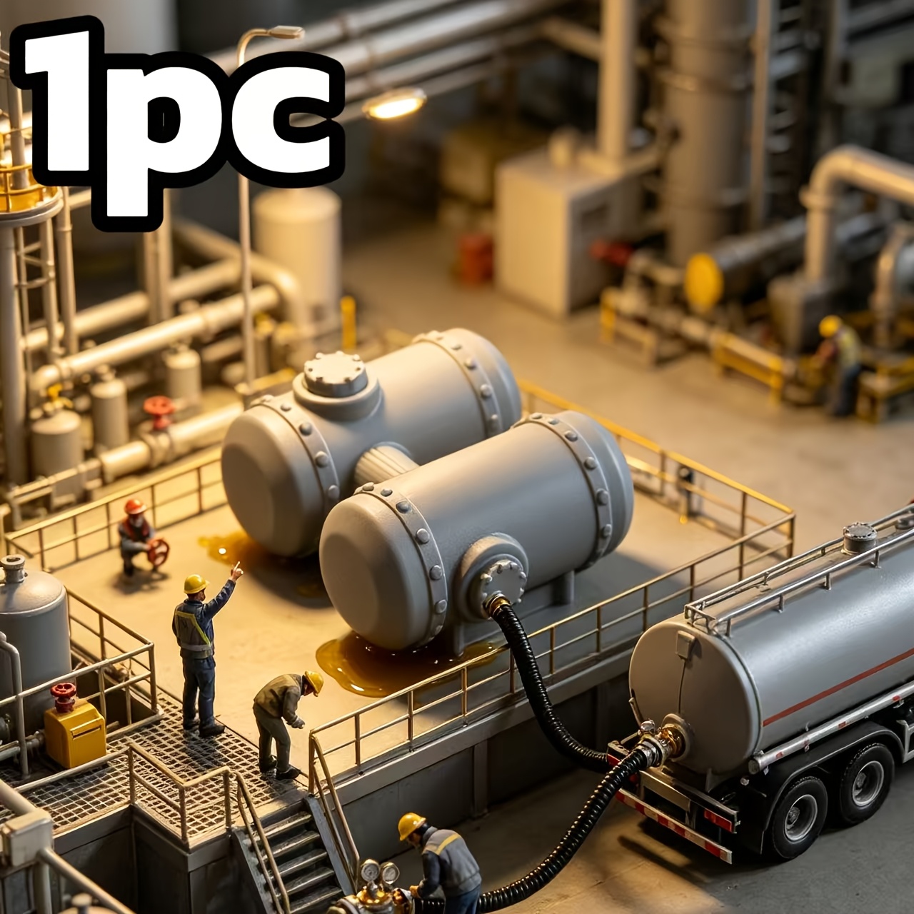 TEMU 1pc, Ho Scale Miniature Scene 1pc Water Tank Plastic Model, Suitable For 1:87 And Scales. Suitable For Miniature , Miniature Photography, Diy