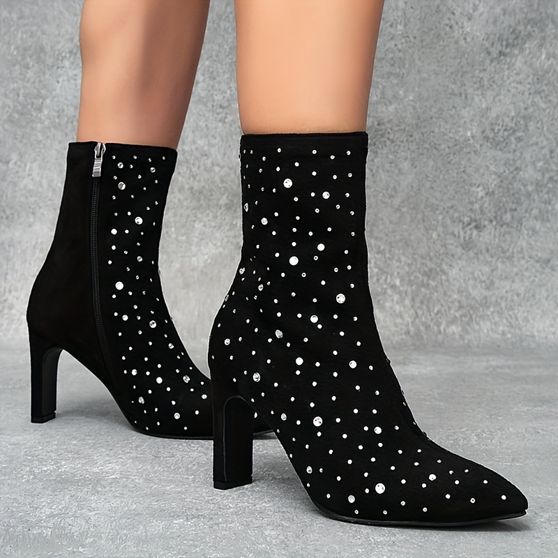 Blockabsatz Damen Stiefel Mit Stoffschaft Boots Stoff Damen Damen