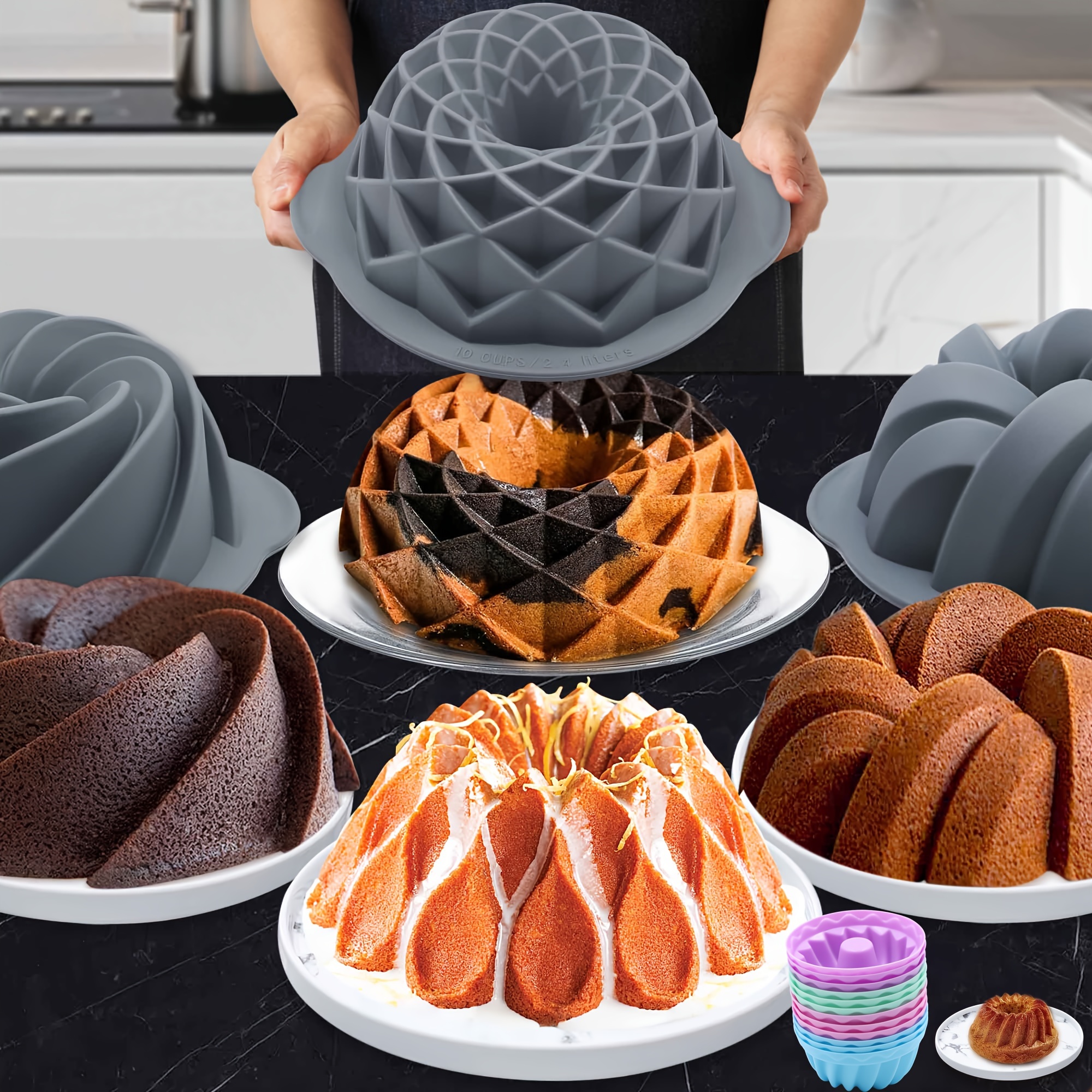 Amazon Silicone Bundt Cake Mould Oval Silicone Cake Tin Madeleine