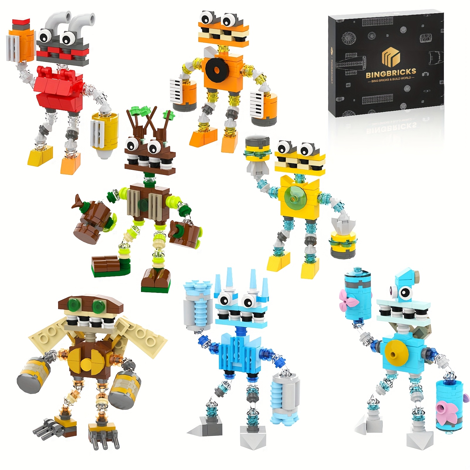 7-in-1 Monster Building Blocks Kit (639pcs) - Creative , Stem Construction Toys For Kids Ages 6+ | Collectible Figures Gift For Boys, Girls