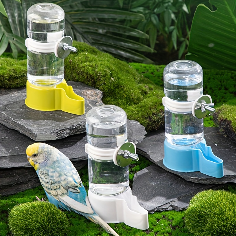 

1pc Parrot Automatic Water Dispenser - Hanging Bird Water Feeder, Water Kettle With Clamp Holder For Birdcage Accessories