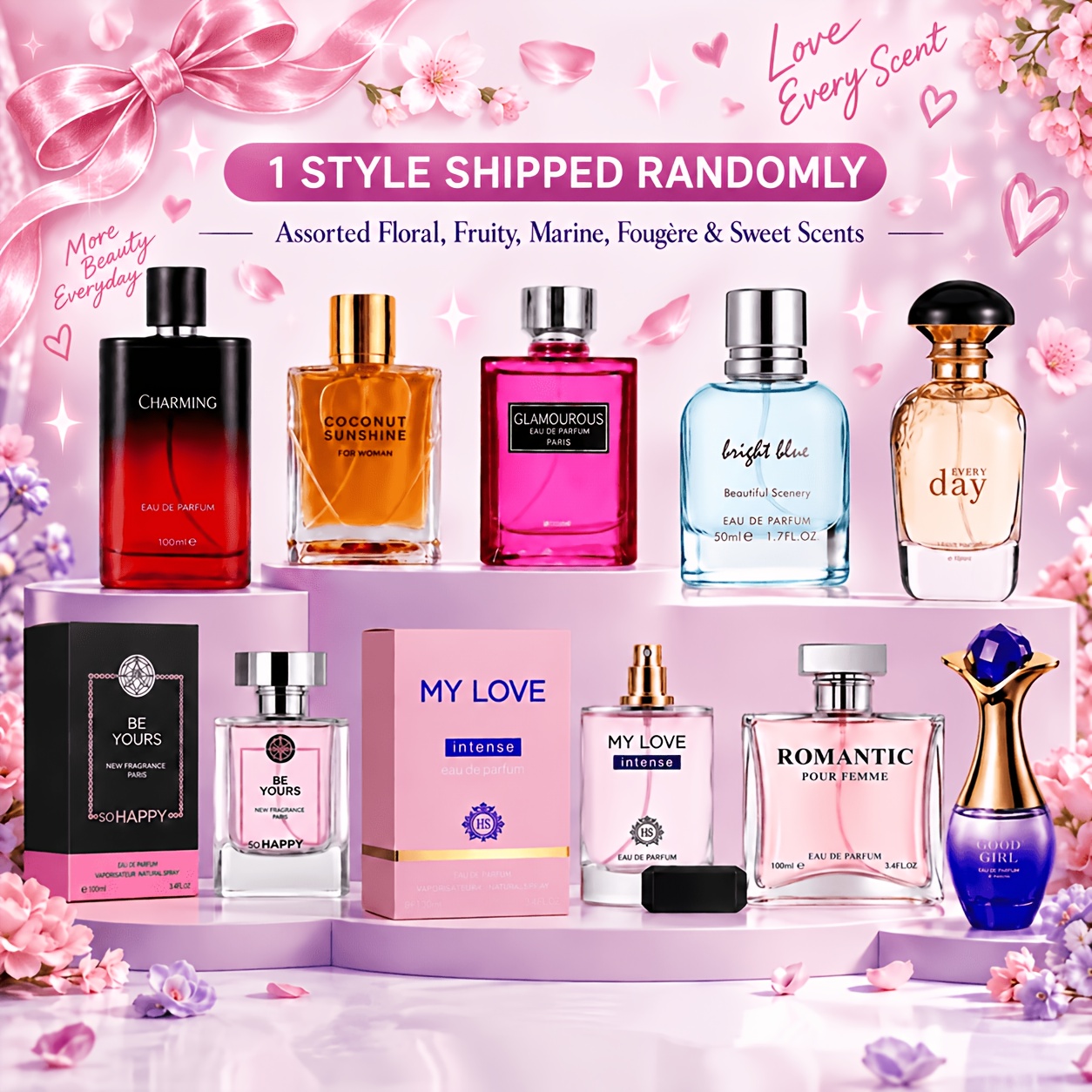 TEMU For Women, Long-lasting Fragrance For Work, Dates, Travel And Special Occasions, 1 Random Bottle