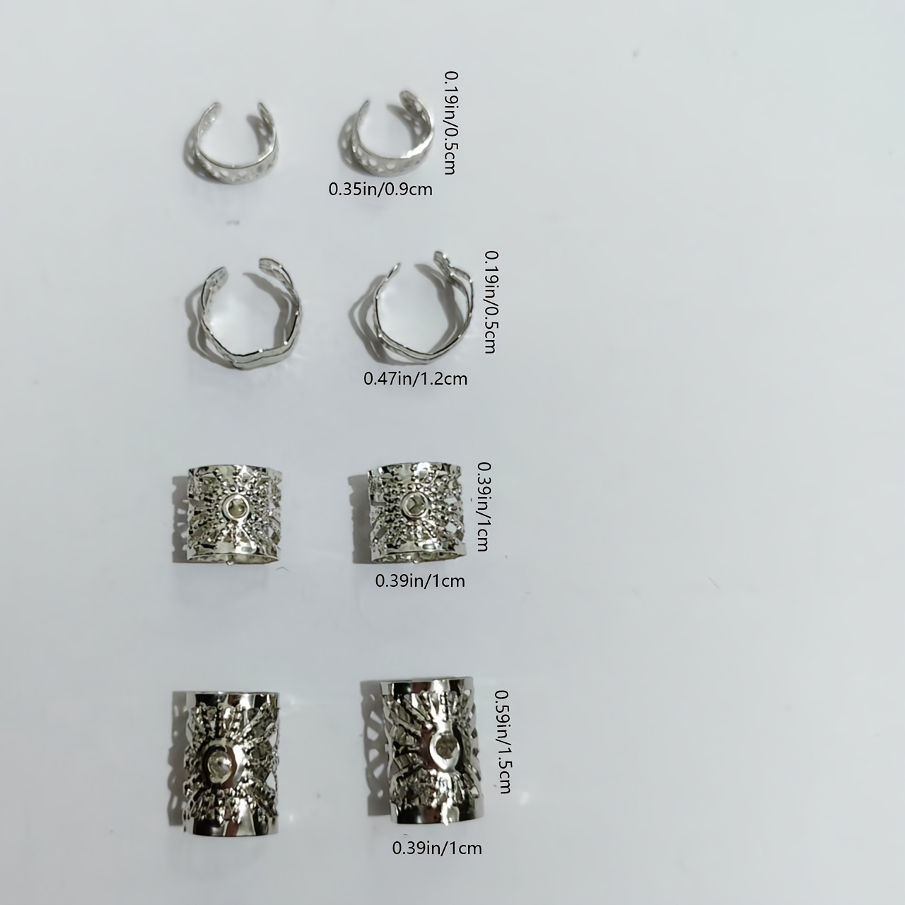 40 Alloy Dreadlock Hair Ring Clips, Women's Hair Accessories