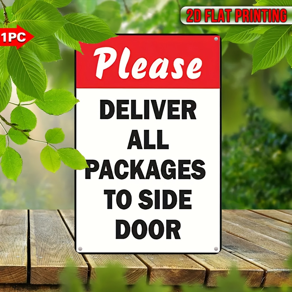 

Hanging Decorative " All Packages To ", Uv Printed, -, Pre-drilled, 8.9 X 11.8 , Multipurpose English Plaque For &