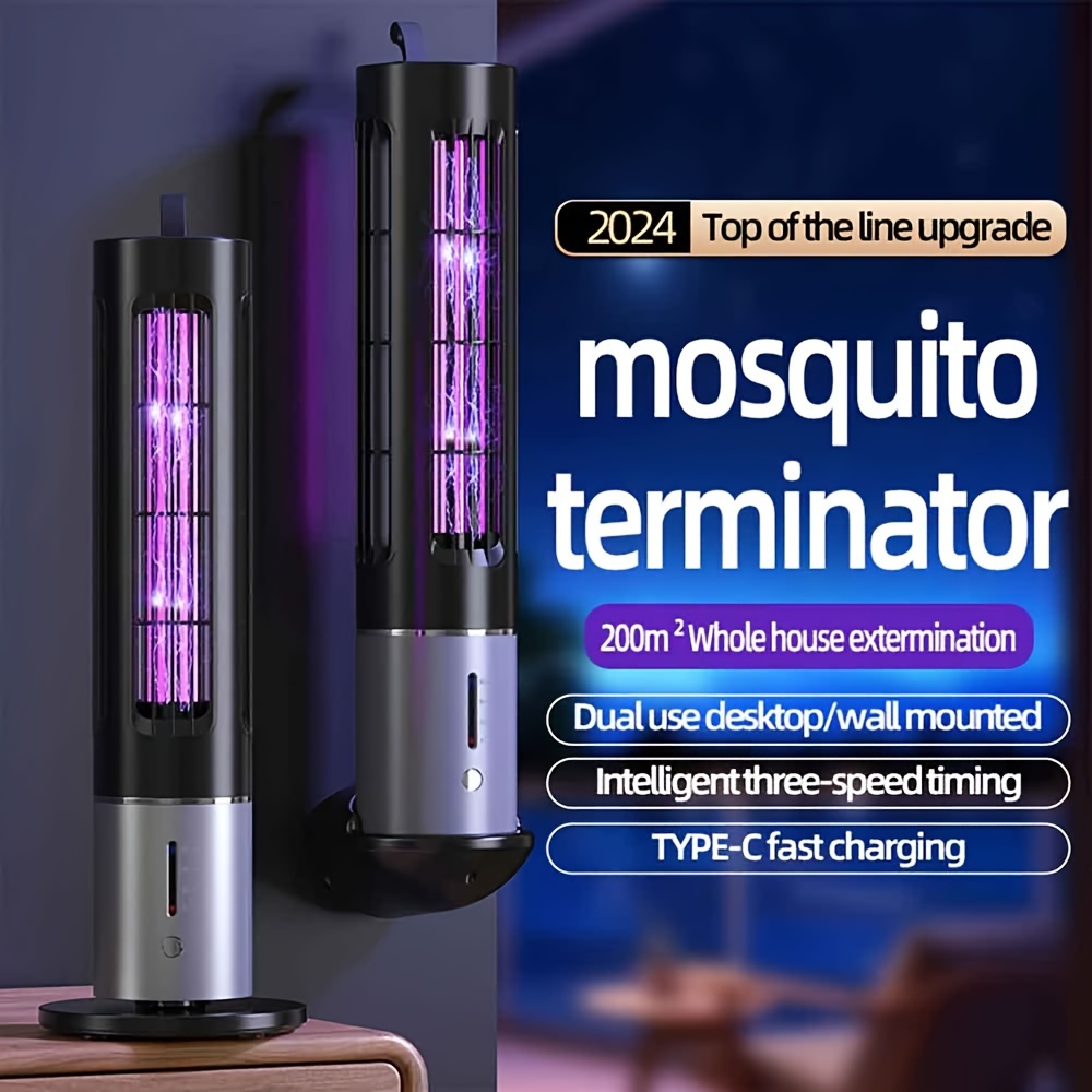 

Outdoor Camping Mosquito Light, Usb Recharge, Indoor/outdoor 365nm Uv Mosquito Electric Mosquito Light, With Timer Function, Suitable For Bedroom, Living Room, Kitchen, Camping, Yard