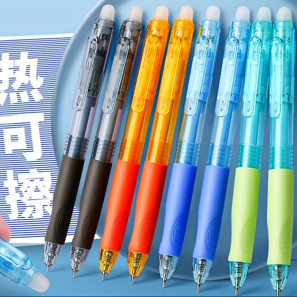 

Erasable Gel Pens With , 0.5mm Fine Point, , Smooth Writing - Blue & Ink, Retractable For Office Use, Antibacterial, Bullet Tip, Erasable