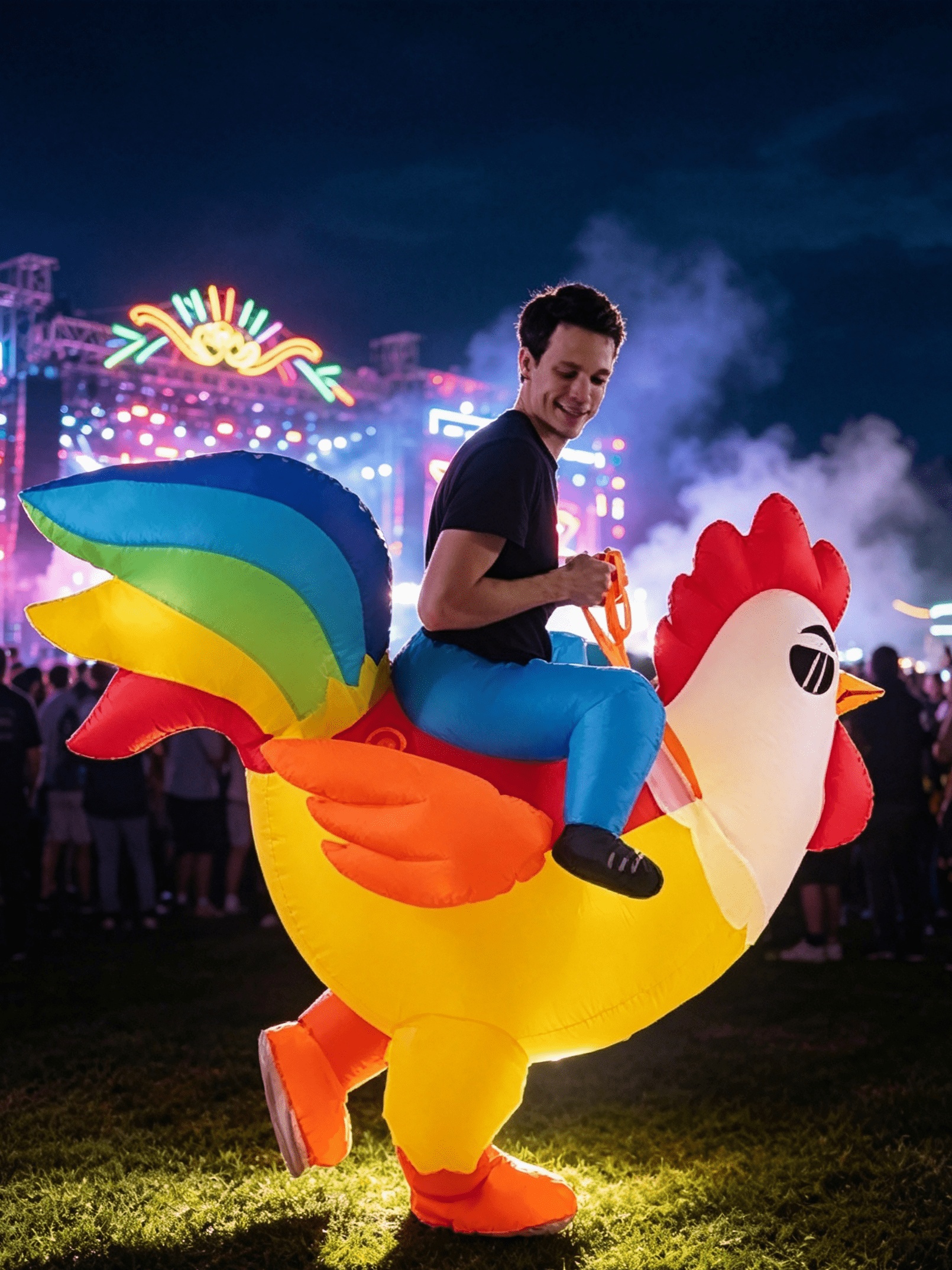 Funny Rooster Inflatable Costume for Halloween & Christmas