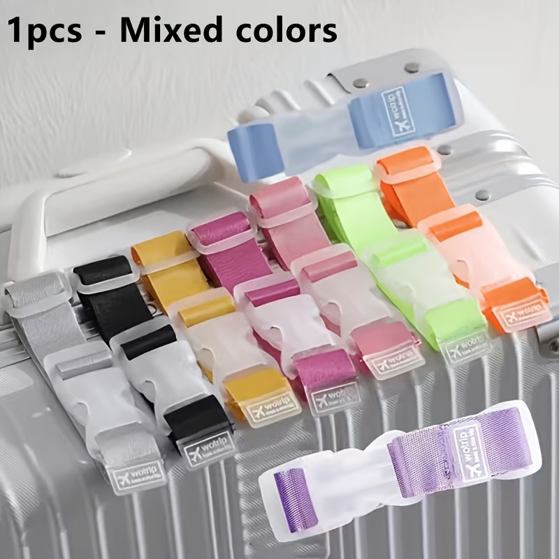 TEMU 1pc GEARLUEN Hebilla de Equipaje de Viaje Ajustable de Color Aleatorio, Pequeño Accesorio de Viaje para Maleta (Para Aviones) con Cierre Rápido,