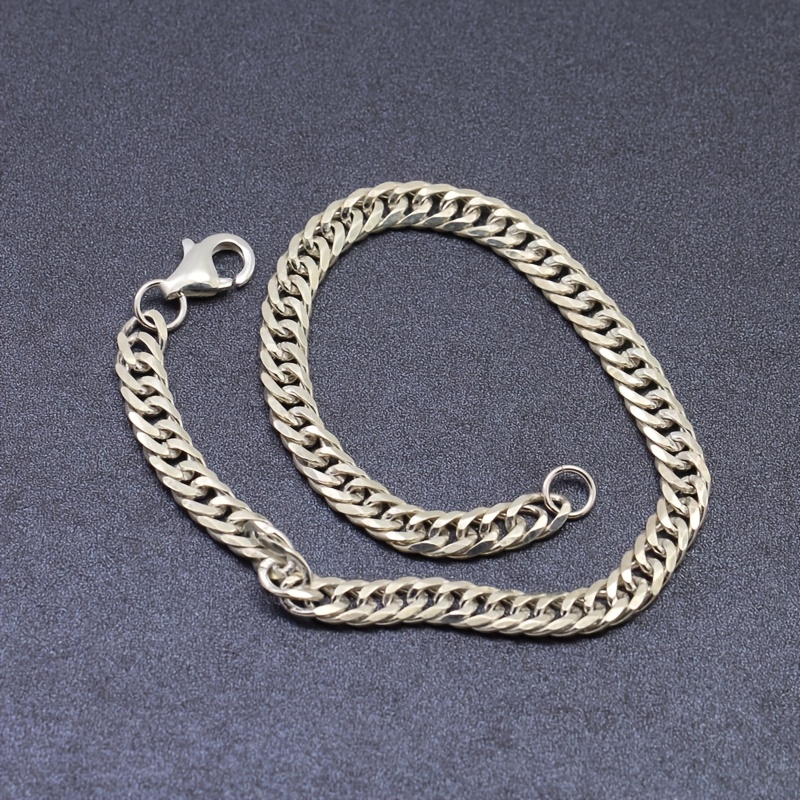 Men's 304L Stainless Steel Double-Layer Braided Bracelet, Durable