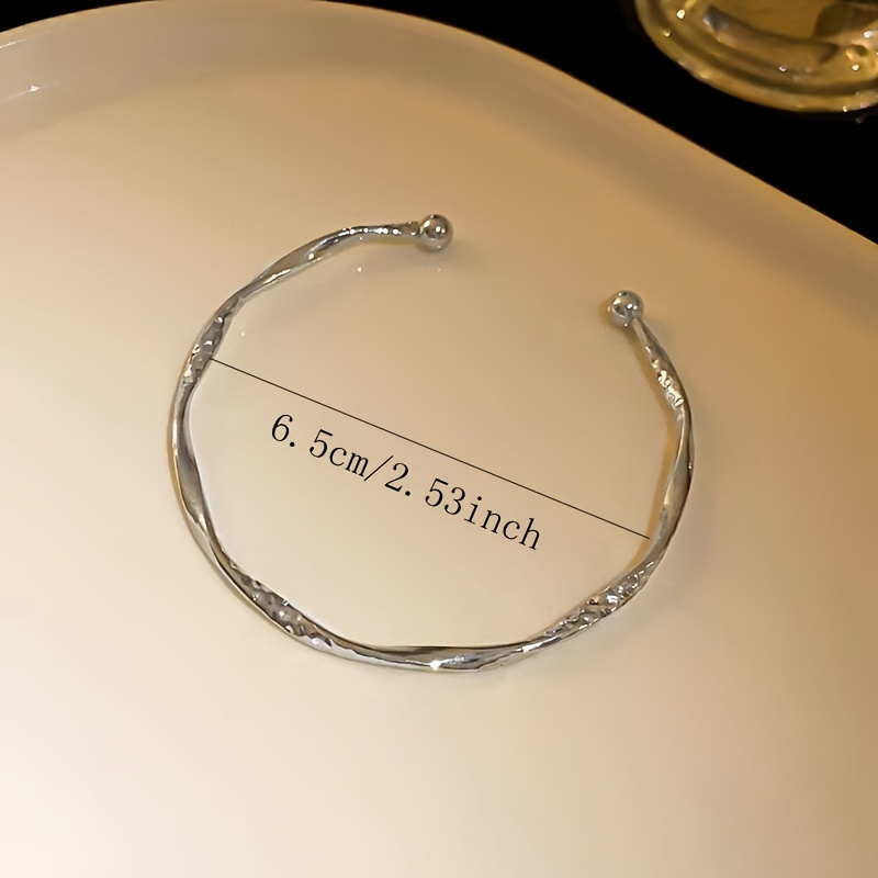 Stylish Women's Open Bangle Bracelet with Golden Pattern