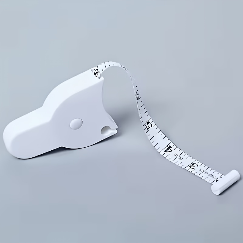 TEMU 1pc Automatic Retractable Body Tape Measure, With Locking Mechanism And Positive- Fitness Tape, Suitable For Waist, Hips, Thighs, Abdomen, Gym,