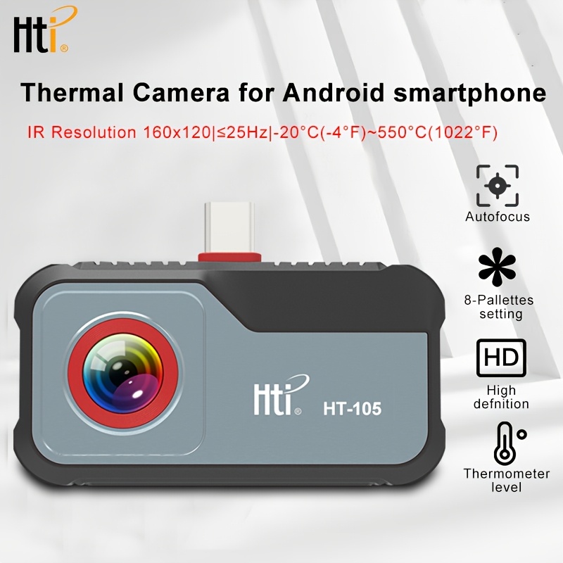Jual HTI HT-301 IR Infrared Thermal Imager 384x288 Mobile Phone Thermal Imaging Camera Thermometer Device For Android Phone Type C | Indonesia
