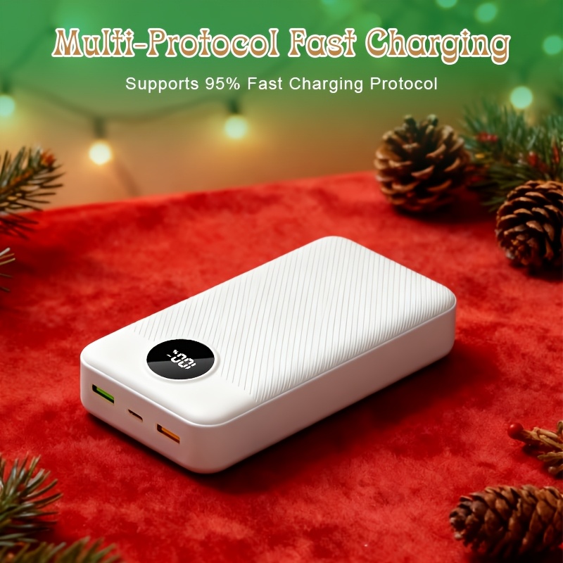 TEMU 50000mah Large Capacity Mobile Power Bank, 66w Super Fast Charging, Display, Type-c Fast Charging, Suitable For Charging Mobile Phones/ /