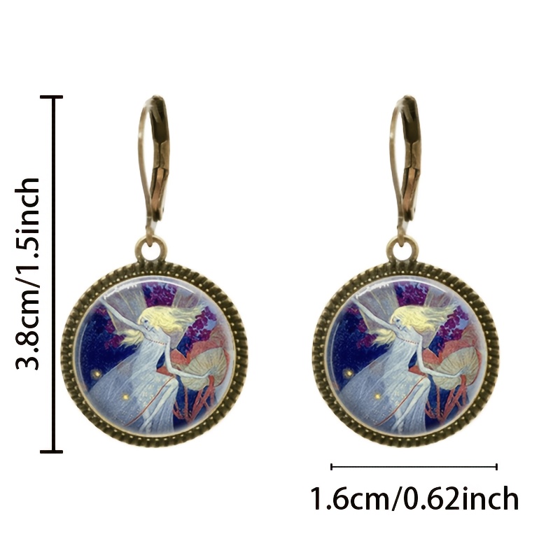 2pc Classic Fairy Pendant Earrings Set