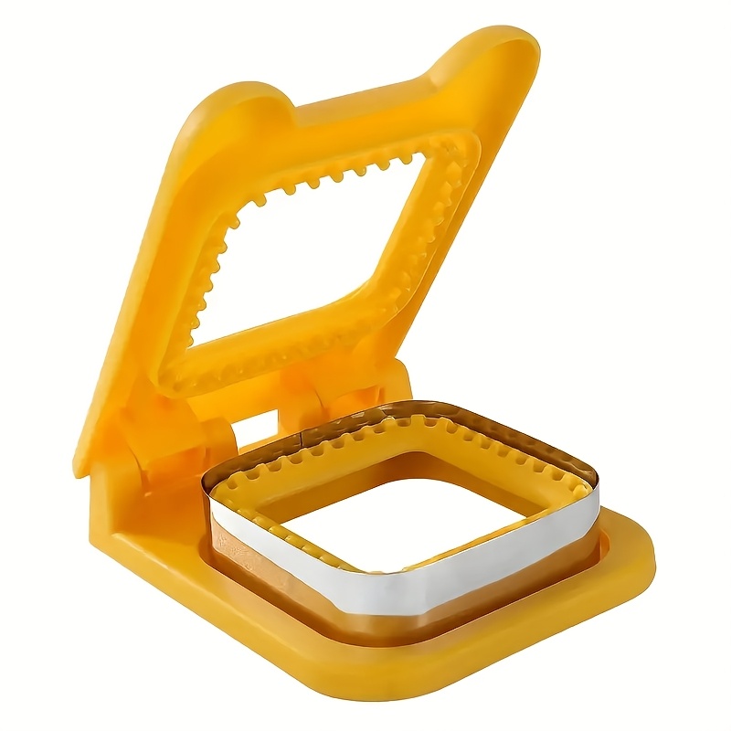 Image of 1 Square Sandwich Cutter And Sealer, Stainless Steel Sandwich Cutter, Sandwich Sealer, Baking Tool, Kitchen Supplies, Home Kitchen Gadgets