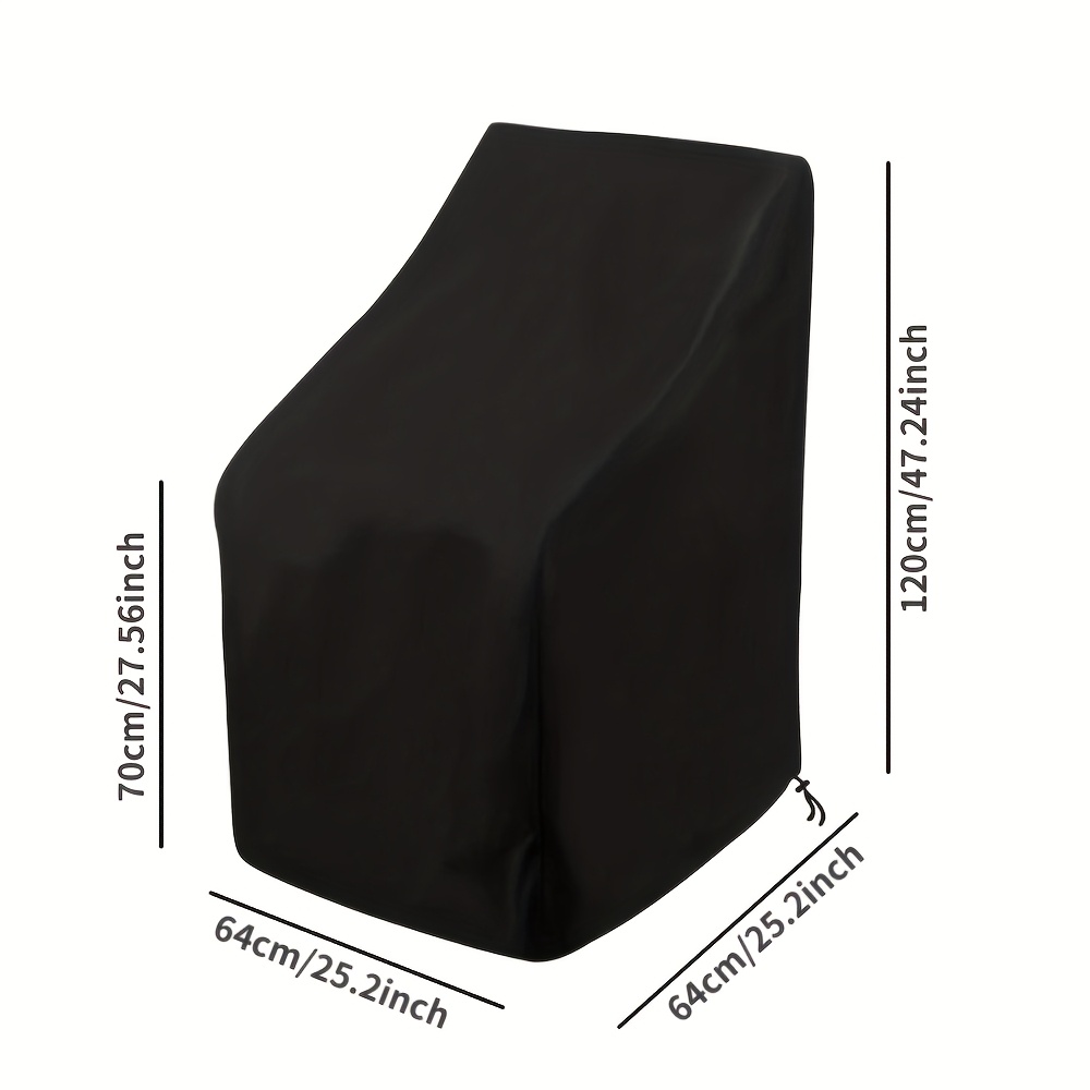 Stackable Outdoor Chair Covers, Outdoor Patio Furniture Stackable Chair Covers 210d, Outdoor Stackable Chair Covers Protection, Black, Cover