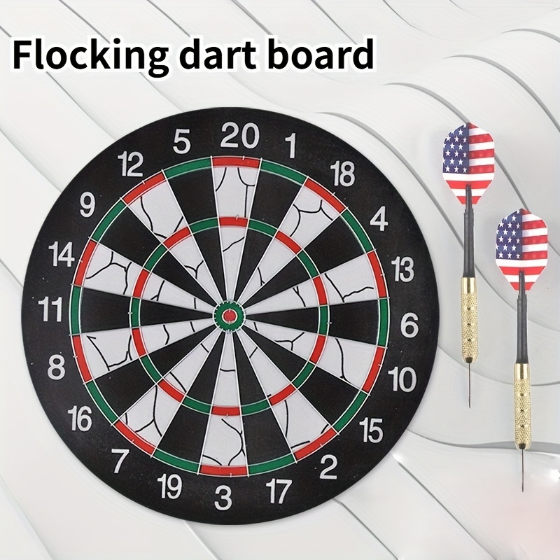 Extra groot, dik, dubbelzijdig dartbord van 45 cm (18 inch) met 6 darts