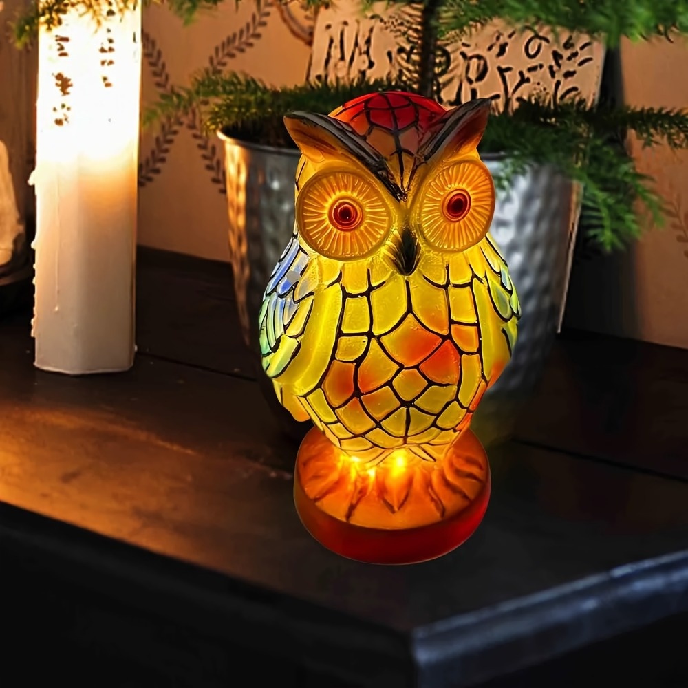 Esukceso Retro 3D Stained Glass Animal Night Light – USB LED Table Lamp For Bedroom Decor