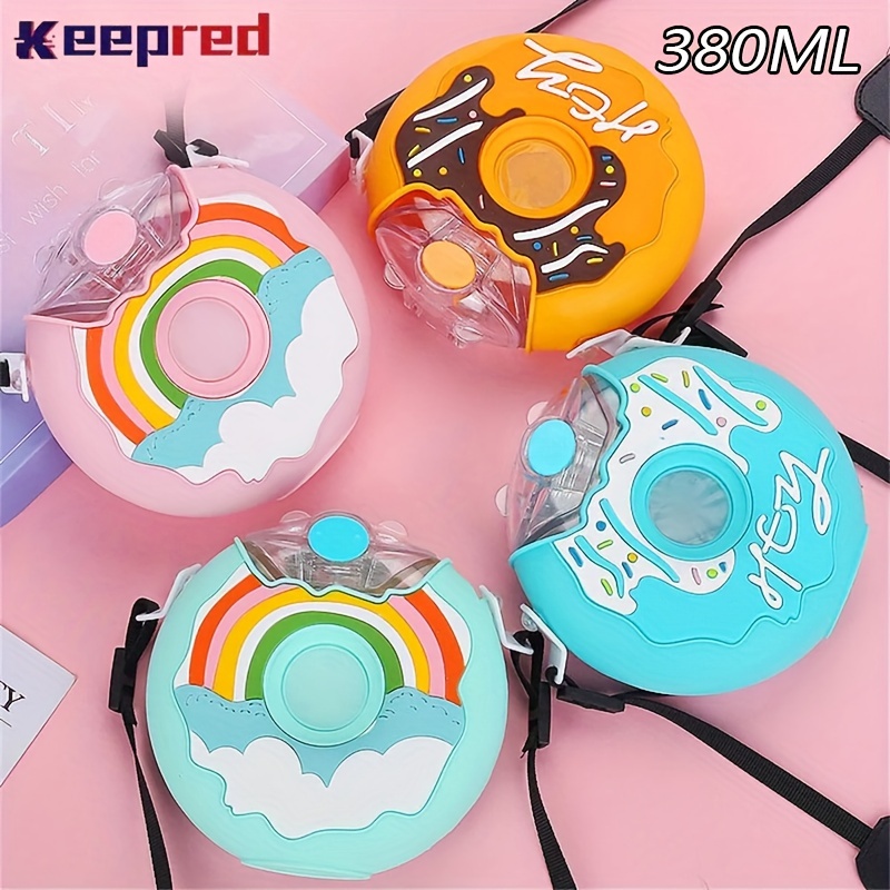

Keepred 380ml Donut Shape Cup Cute Cartoon Water Cups, Animals Portable Leakproof Outdoor Drinking Cups For Office Outdoor Camping Cycling Sports Birthday Gifts, Valentine's Day Gifts