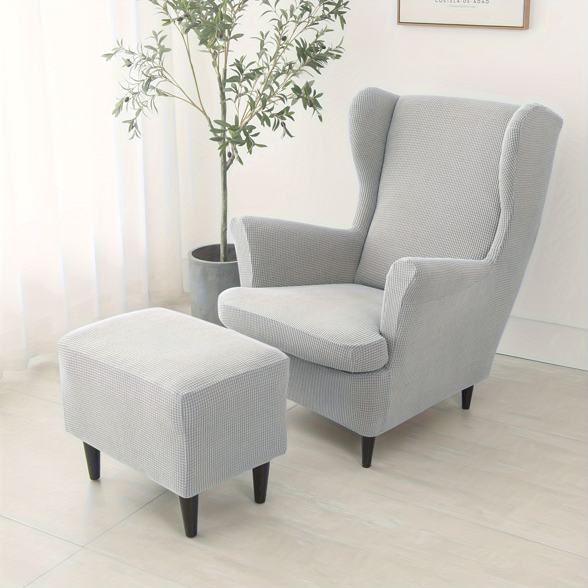 3pcs/set Elastic Corn Stool Cover Footrest Set Combination Sofa Cover