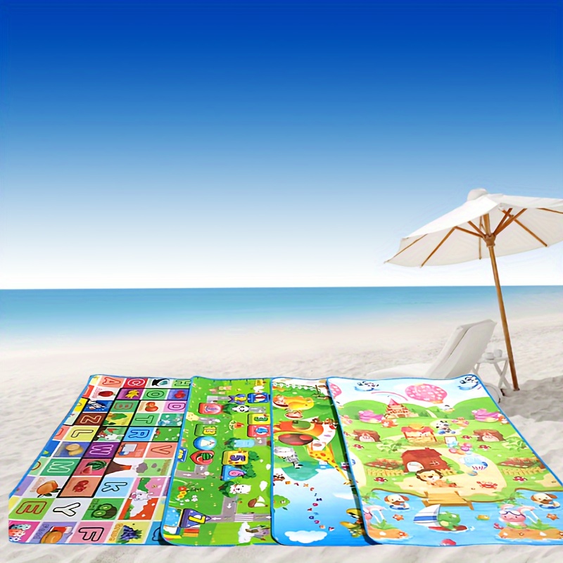 TEMU Portable, Versatile Double-sided Foldable Mat - Waterproof & Stain-resistant Foam For Play, Picnics, Beach & Home Decor