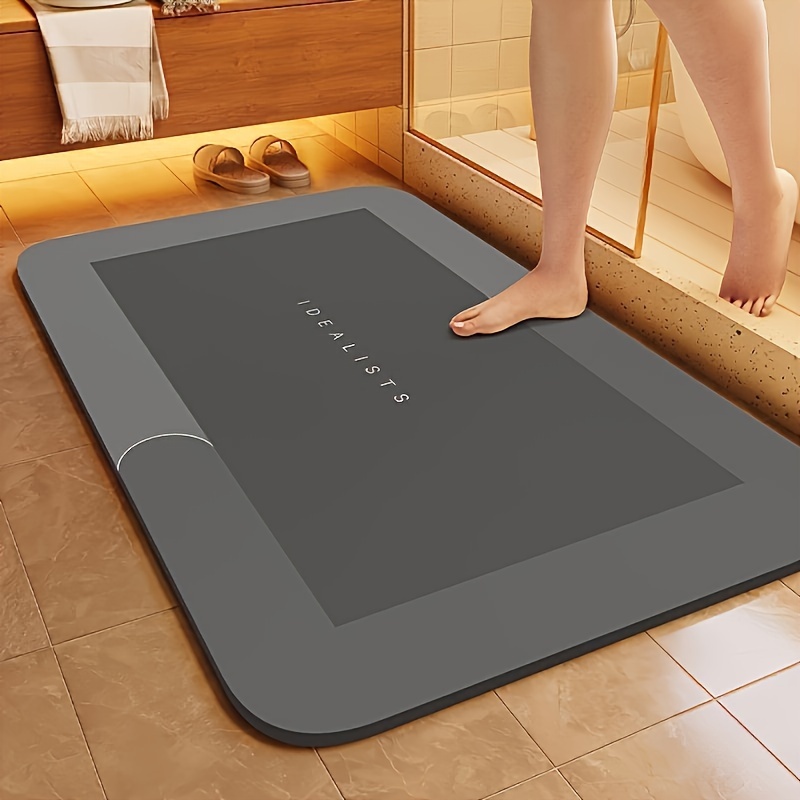 1pc diatomaceous earth non slip bath mat super absorbent fast drying soft bath mat machine washable bedroom home bathroom carpet kitchen and laundry room carpet shower accessories no fragrance no  