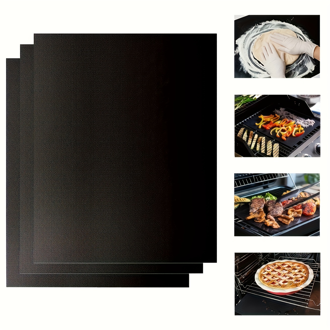 

Heavy-duty Teflon Oven Liners, 23"x15.5" - Electric & Gas Ovens, Microwaves, Charcoal Grills | Ideal For Christmas, Valentine's & Day Gifts