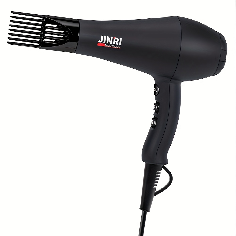Secador de pelo de 1875W, Secador profesional iónico negativo, Secadores de pelo ligeros de bajo ruido con motor CC, difusor, concentrador y peine