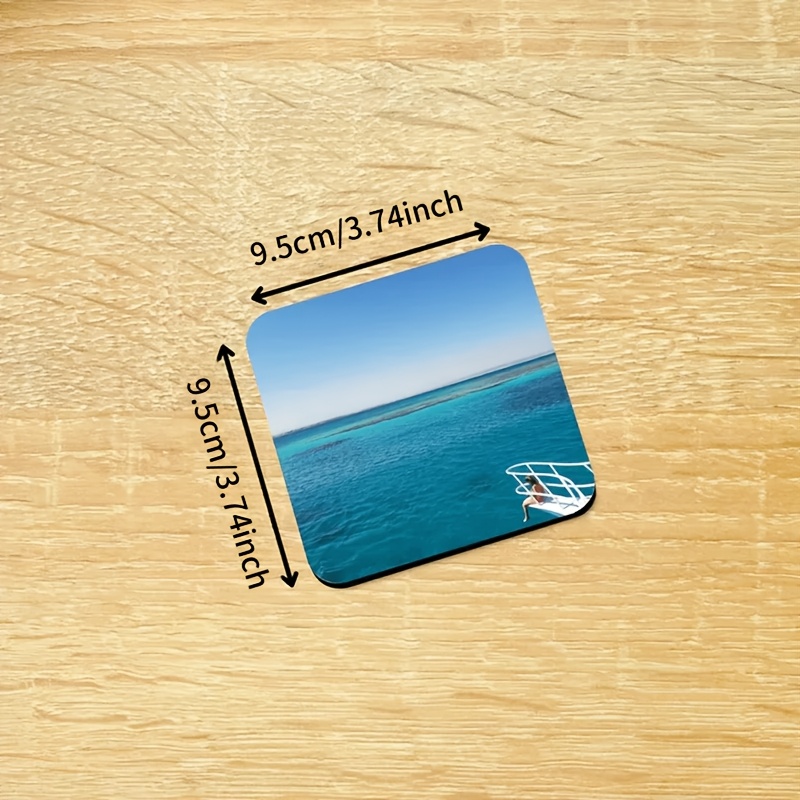 4pcs Custom Personalized Photo Acrylic Coasters