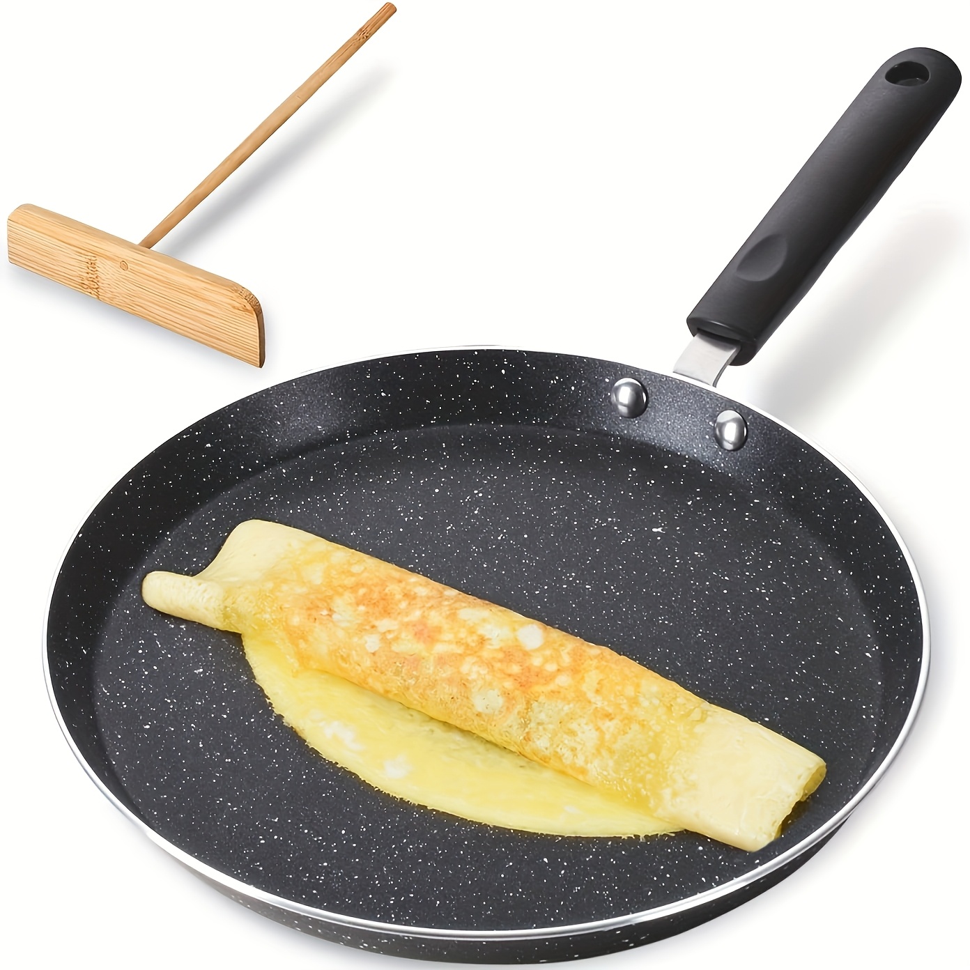 premium non stick granite crepe pan induction compatible Temu