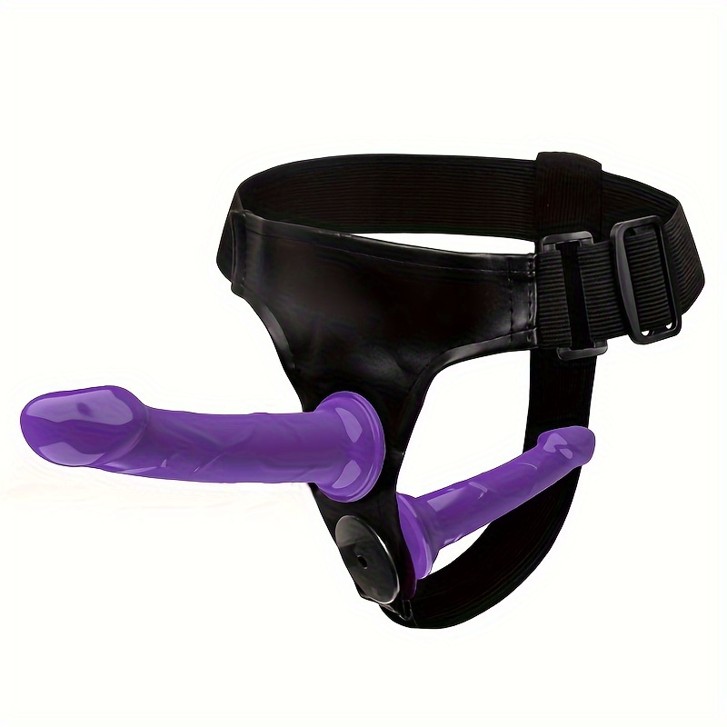 Realistic Double Penis Strap-On Dildo with Harness Belt for Woman Lesbian