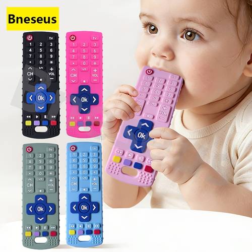 1pc 2026 baby teething toy silicone teether newborn sensory chew toy for boys and girls ramadan eid al fitr easter gift