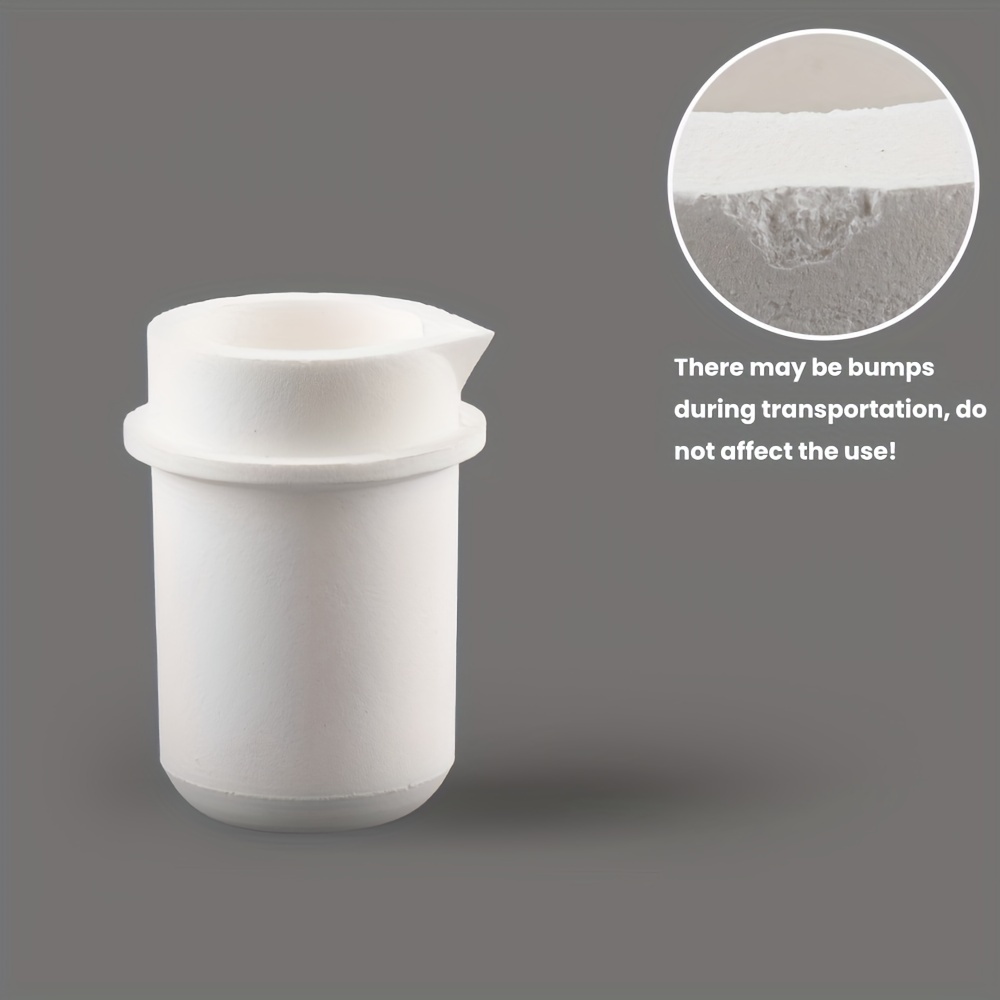 Image of The Hobbyworker 1pc Quartz Melting Crucible Cup For Melting Casting Refining Golden Silvery Copper Casting, High Temperature Resistant Jewelry Making And Casting Furnace Tool, 0.5kg 1kg 2kg 4kg 6kg