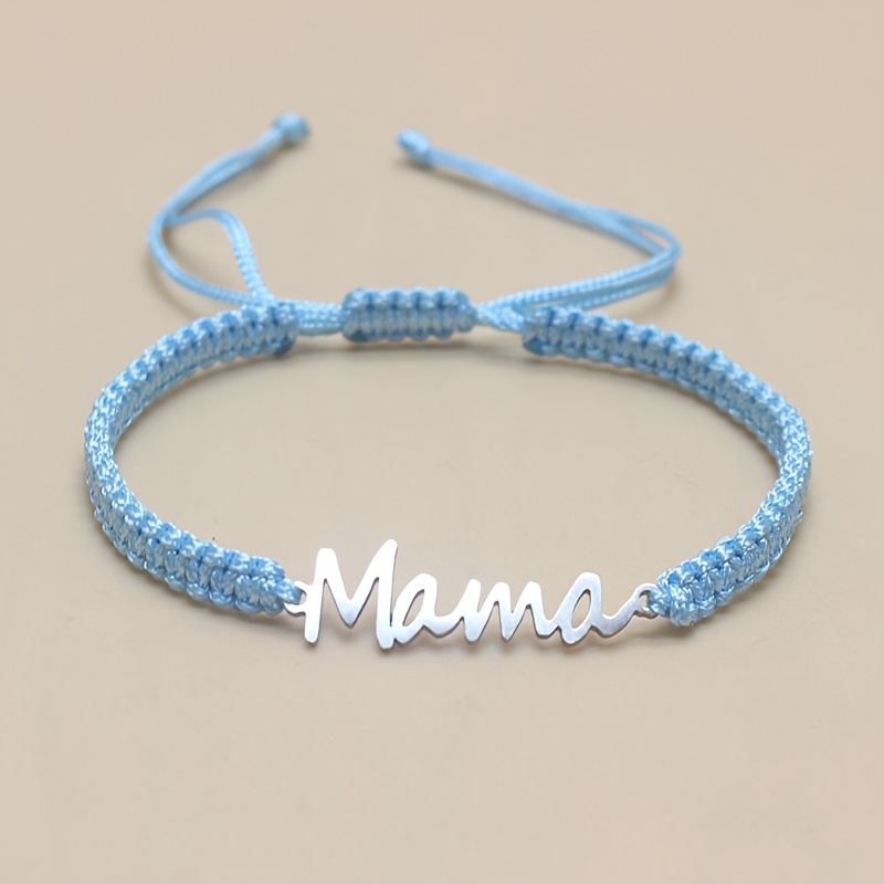 Fashion Stainless Steel "Mama" Bracelet, Adjustable Gift