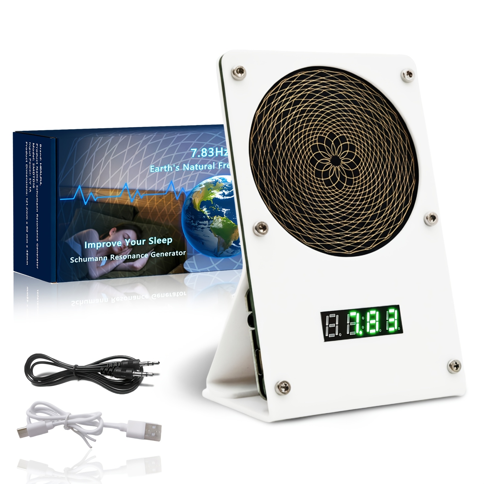 7.83Hz Generator Schumannove nastavljiv (0.01Hz-9999Hz) IUSB napajanje s ciklično valovno frekvenčno opremo | z AUX linijo, frekvenco za