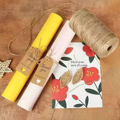 600ft roll natural rope heavy duty 2mm thick jute suitable for crafts gift wrapping gardening diy projects rustic decorations bundling outdoor use wholesale for office