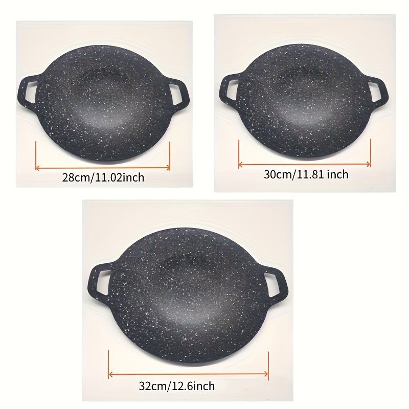 Portable Non-Stick Cast Iron BBQ Grill Pan - Easy Clean Indoor/Outdoor Cookware for Camping, Picnics & Backyard Grilling | Durable Multi-Use Frying Skillet & Griddle with Sleek Grill Design, Grills for Cooking, Picnic Essentials, Easyclean Surface