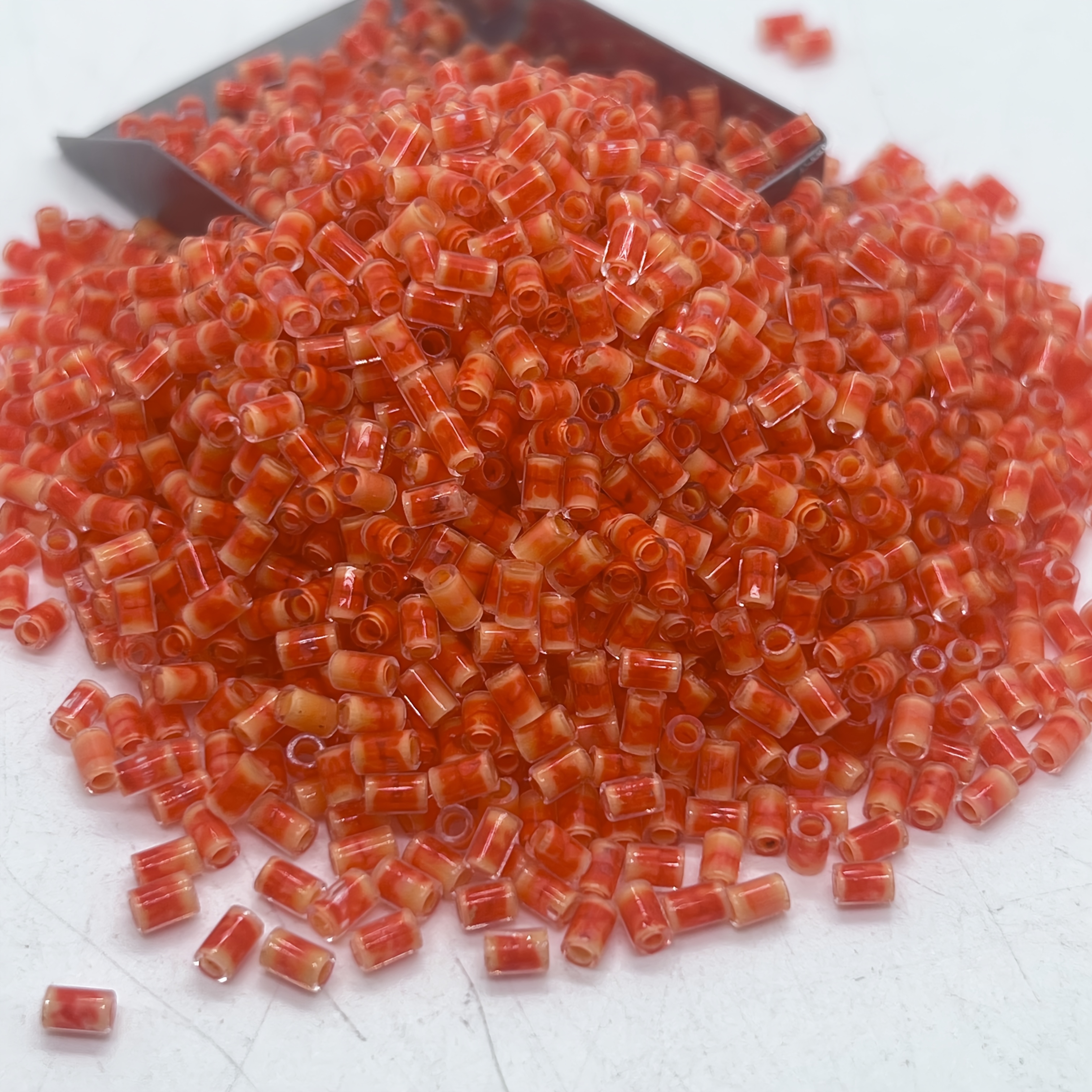 Colorful Bamboo-shaped Glass Bead Set, 320pcs for DIY Jewelry Making