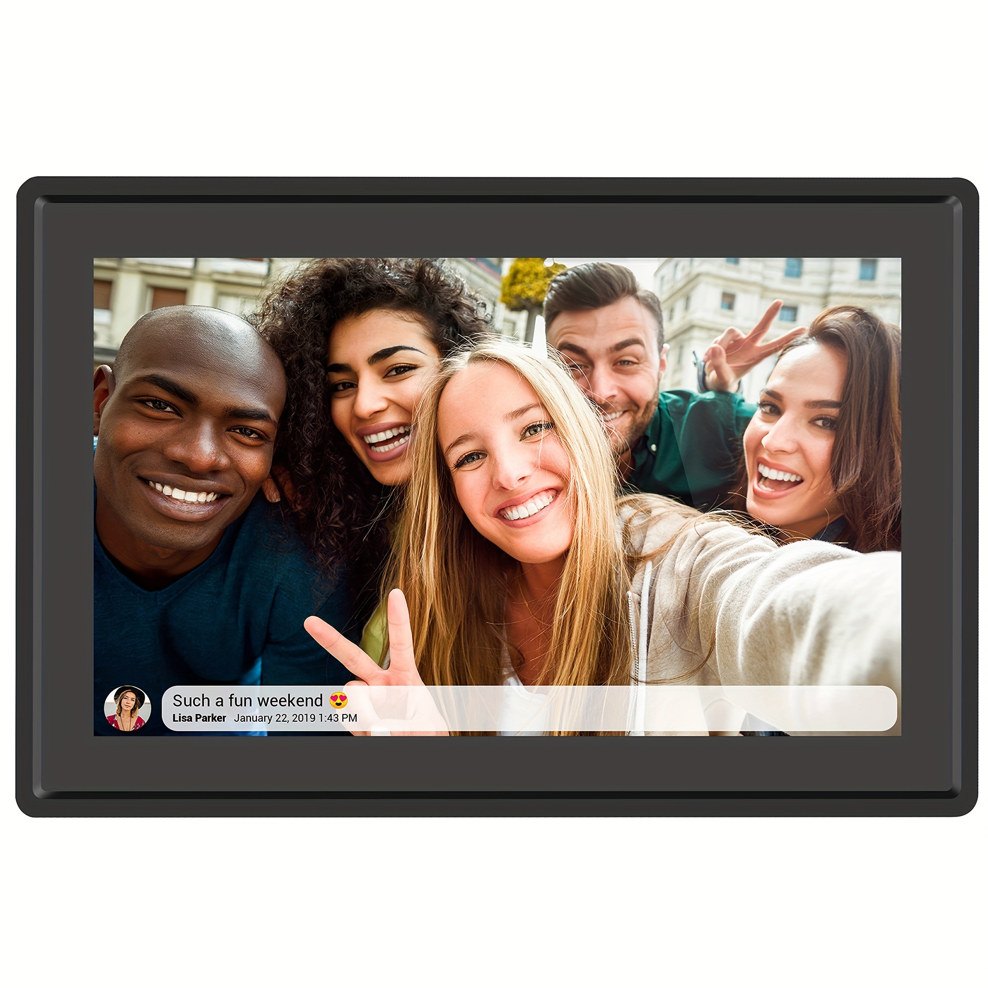 

7/ 10.1/ 15.6 Inch 16gb Wifi Picture Frame With Fhd 1920 X 1080 Ips Display, Touch Screen, Send Photos Or Small Videos From Anywhere In The World, Wall Mountable, Portrait And Landscape, Black
