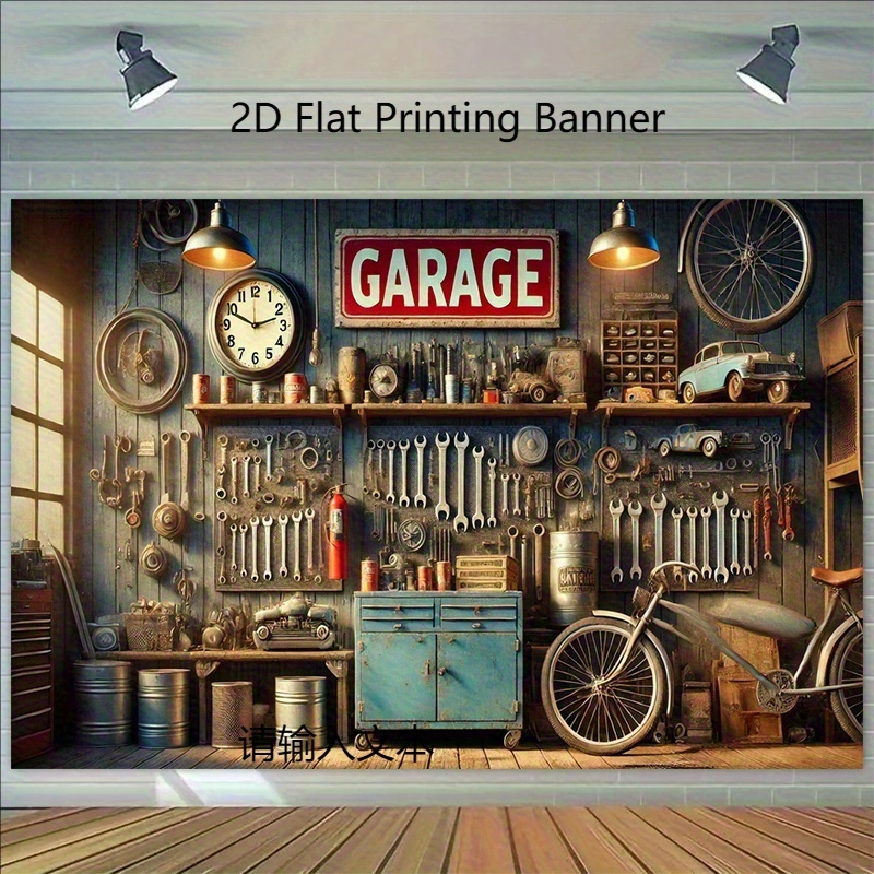 Decorative Garage Wall Tapestry Banner For Party And Celebration_voghion.com