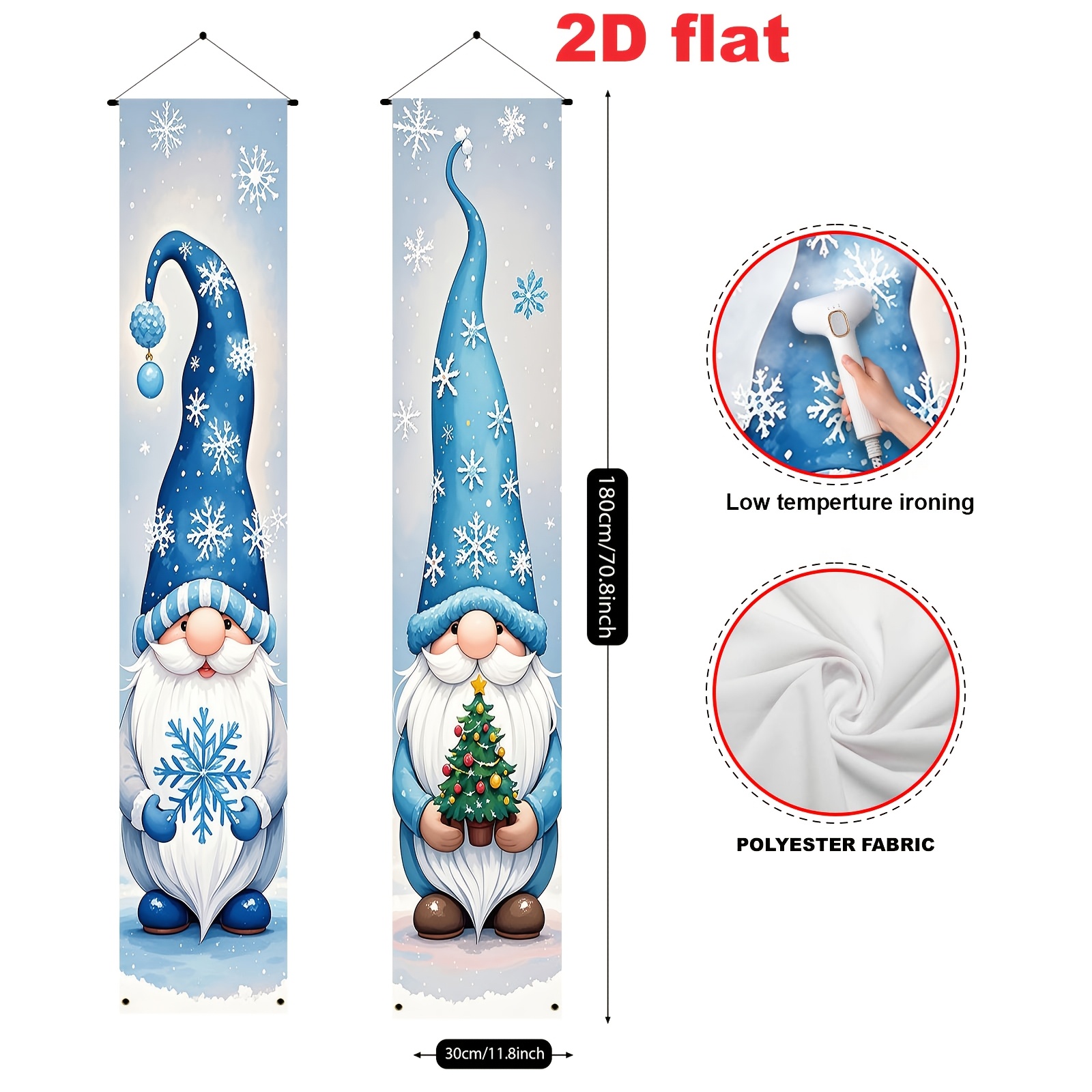 TEMU 2d Flat, 2d Flat - 2d Flat, 2d Flat - 2d Flat Banner [party Banner, Flag/party Banners] 2pcs (11.8 X Inches / 30 X 180 Cm), Polyester Material,