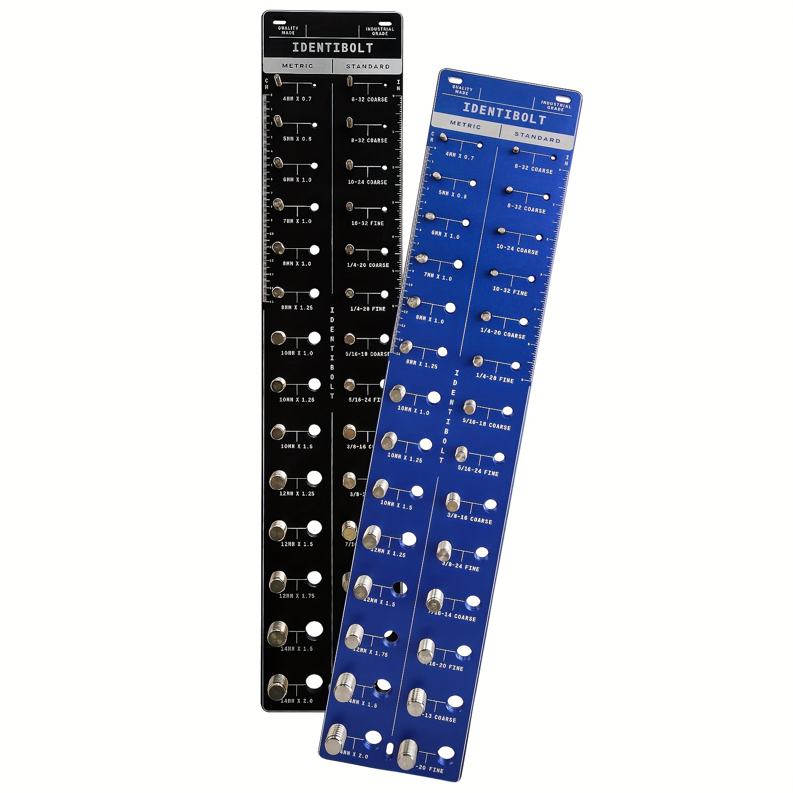 Gewindeprüfer-Set – Metrisch & Imperial, 42 Größen (M3–M16 & #2–5/8″), Aus Vernickeltem Stahl, Mit Längenmessskala & Aufhängelöchern