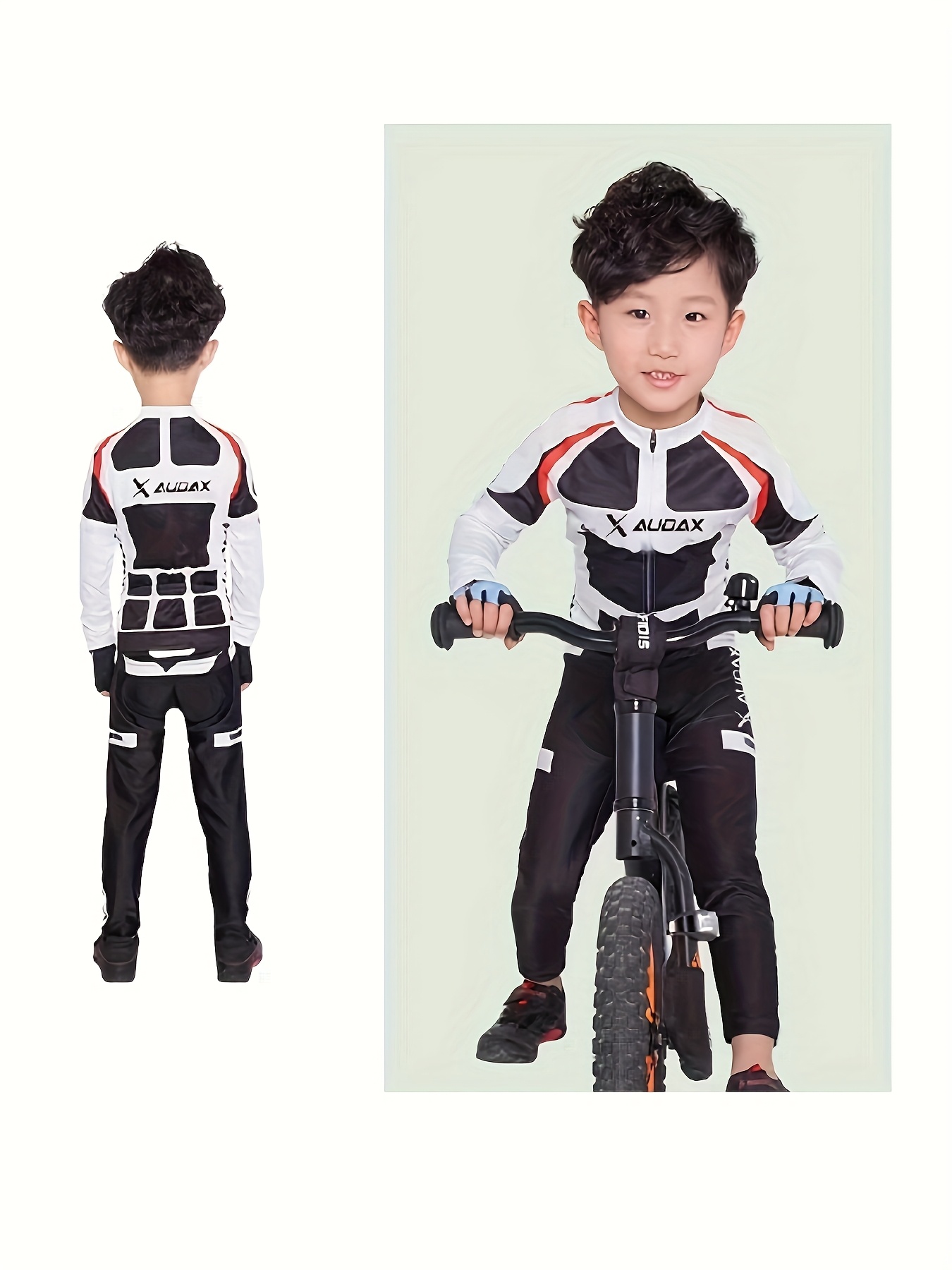 long sleeve childrens boys cycling outfit riding jersey set Temu