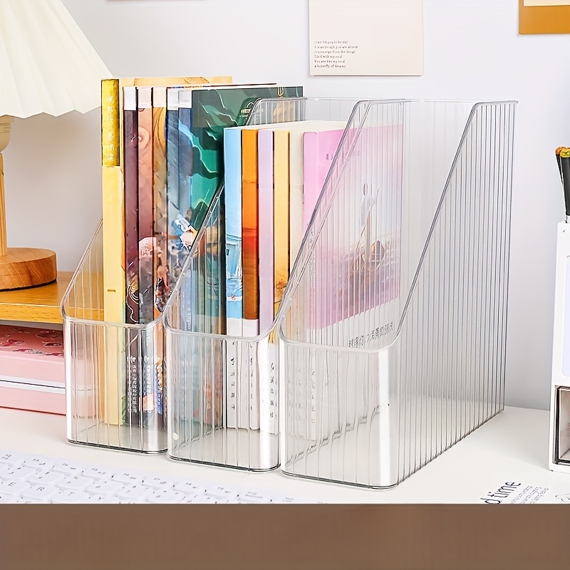 SANRUI Acrylic Desk File Sorter Organizer Holder, 4-Section