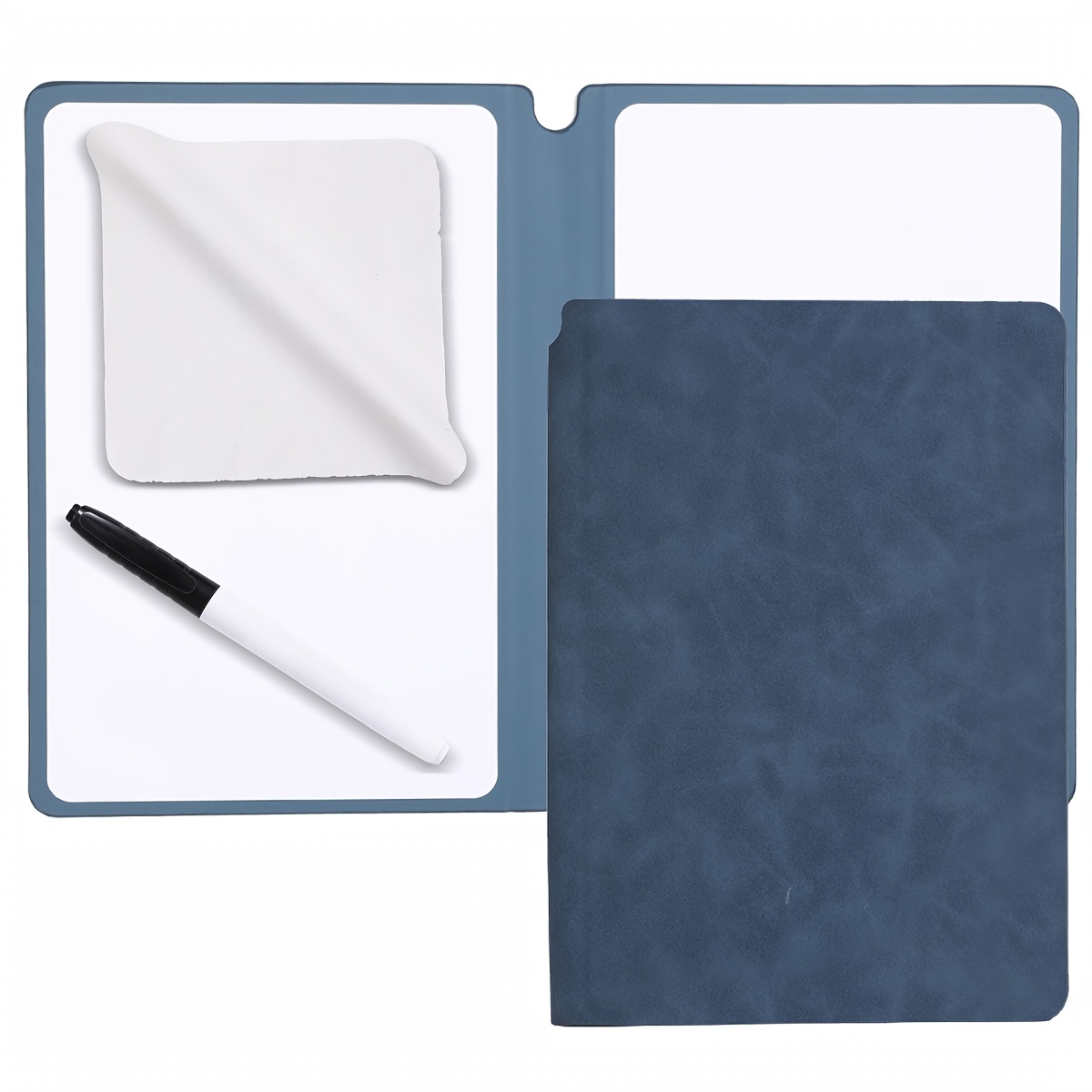 TEMU 1pc Portable Whiteboard, With Whiteboard Pen Eraser Cloth Sponge Eraser, Whiteboard Set, Reusable Whiteboard, For Office, Home, Classroom,