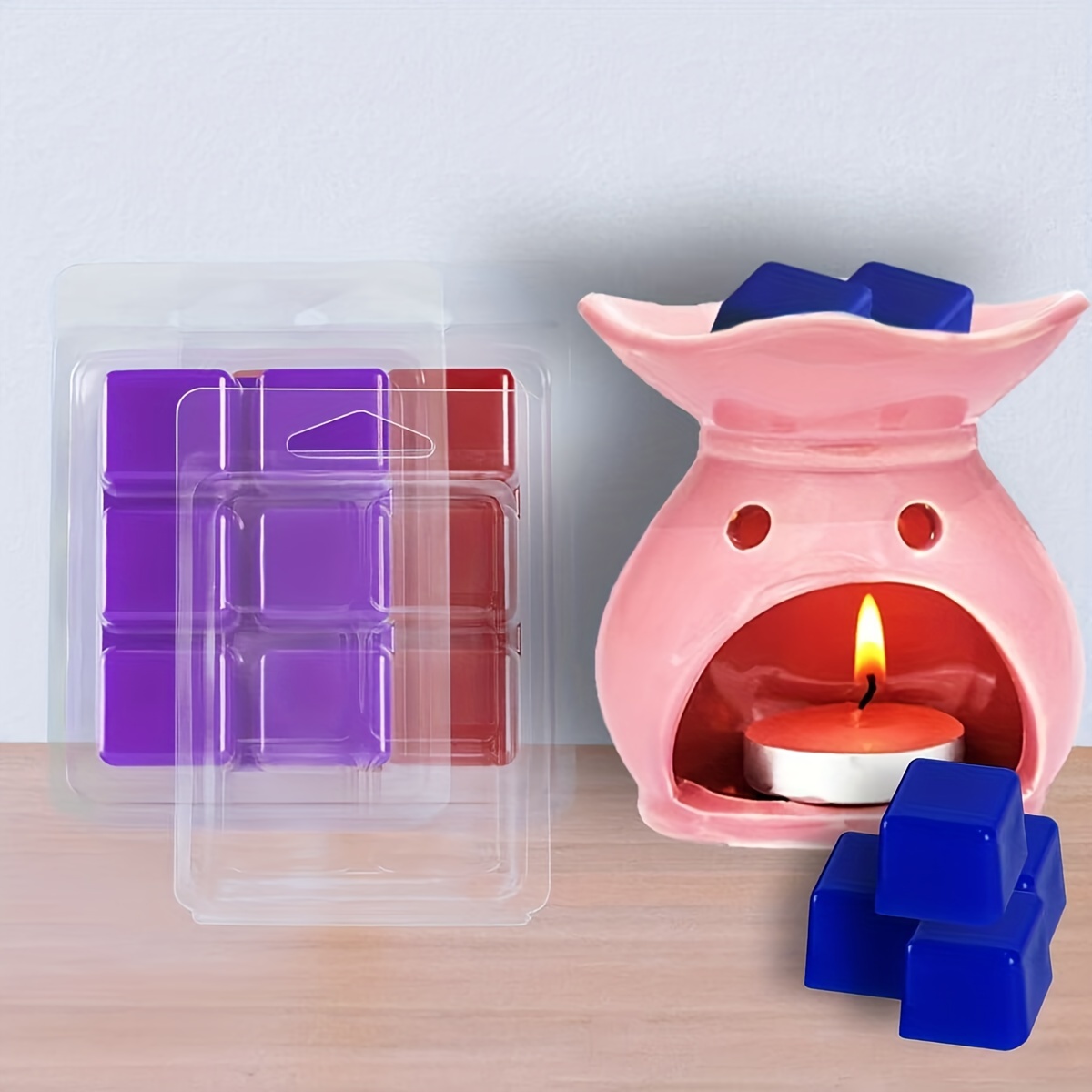 TEMU 100 Transparent Plastic Box Candle Making Molds, Suitable For Gift Sets, Craft, Fragrance, Wax Candles, For Father's Day And Day