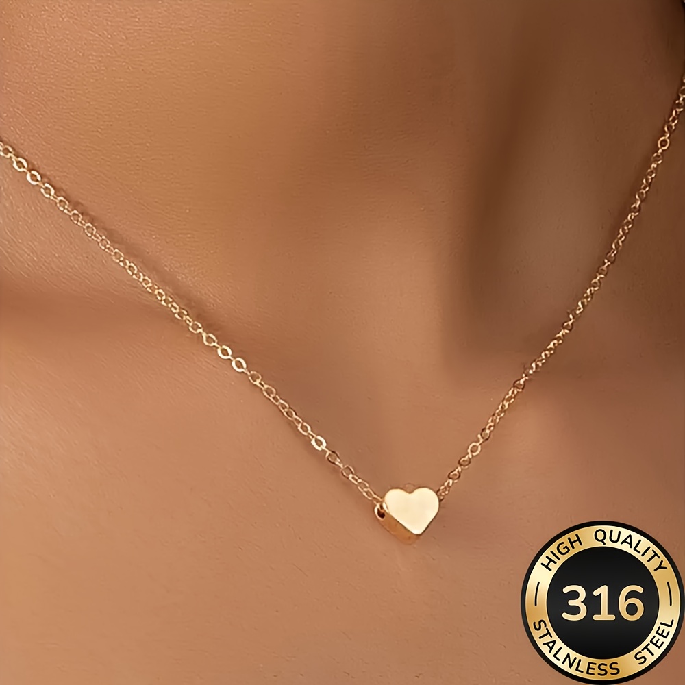 High-quality Stainless Steel Golden Necklace, Anti-fade, Simple And Elegant, Fashionable Women's Necklaces For Daily Wear Or Party, Jewelry Accessories, Is A Delicate Gift For Women.