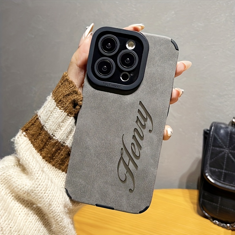 DIY Name Customized Text Phone Case PU Artificial Leather Phone Case for iPhone 16 Pro Max, 15, 14, 13, 12, 11 Pro Plus.IP13ProMax/ IP14ProMax X Xs